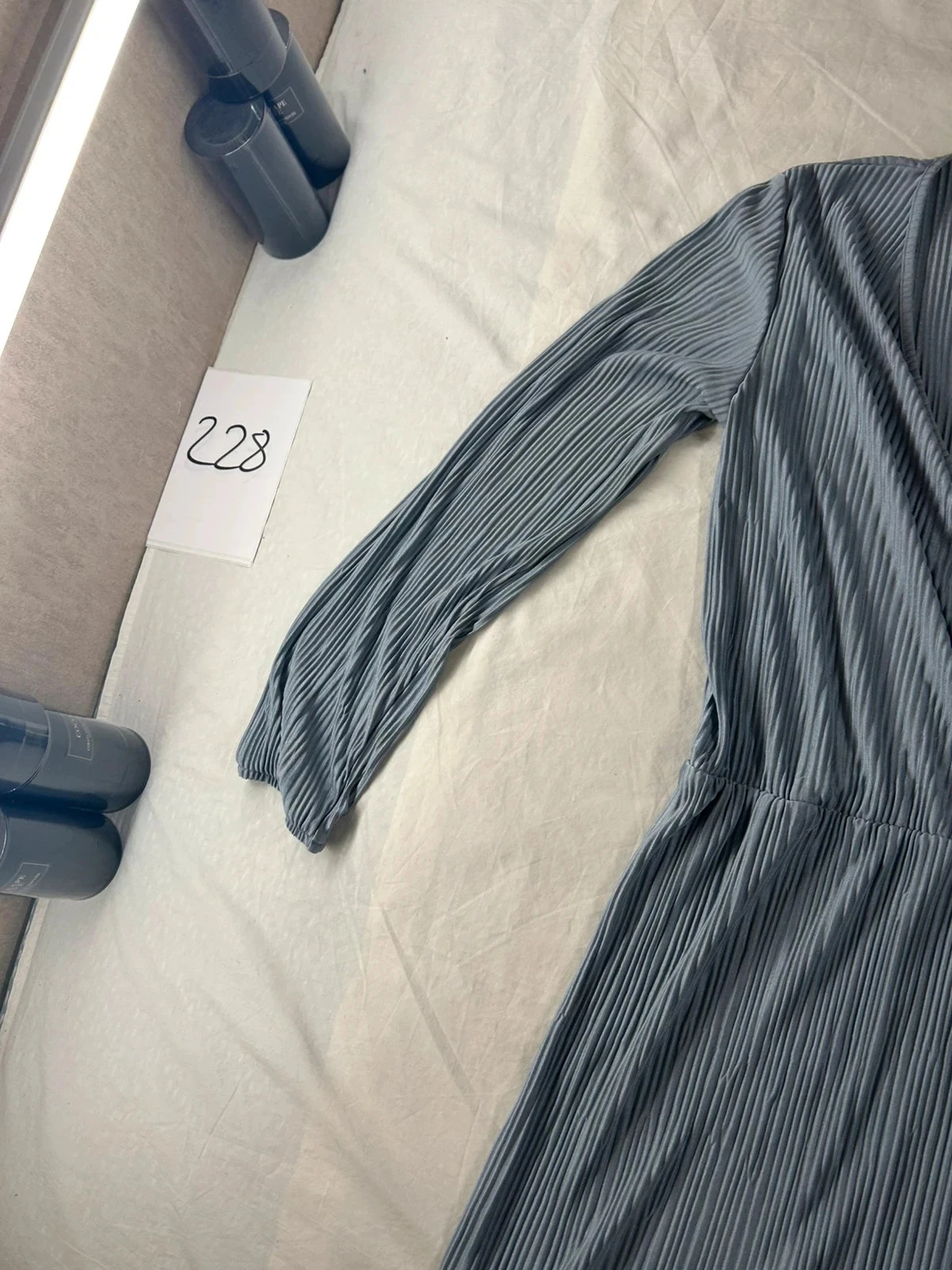 Vestido vintage azul claro tamanho L – photo 4